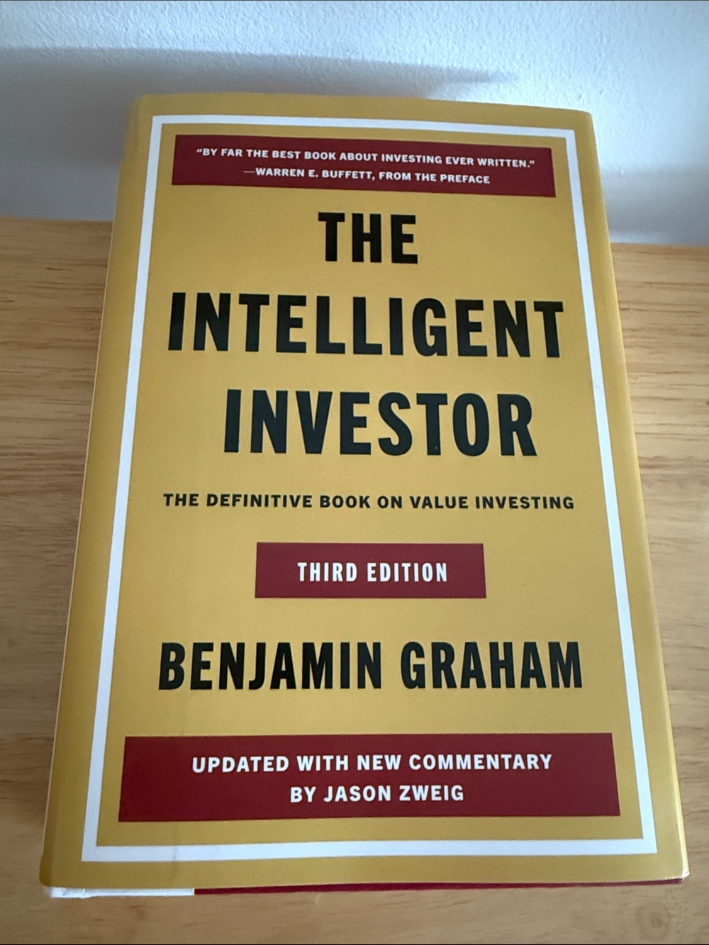 The Intelligent Investor by Benjamin Graham - hardcover book - 75th Anniversary